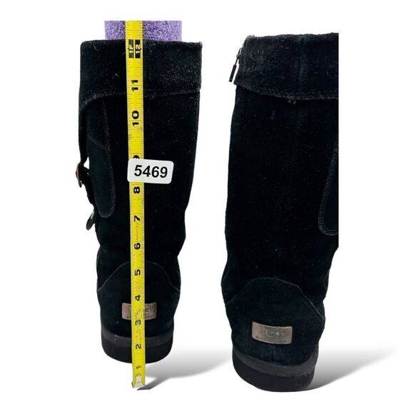 Ugg Tall boots with side pockets and buckles black suede size 6 EU 35 - Picture 12 of 13